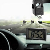 Mini Digital LCD Clock, Self-Adhesive Electronic Bracket Clock, Time and Day Display for Car Truck Dashboard, Auto Accessories