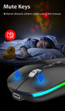 Bluetooth Mouse for Asus ZenBook 14 UX433 Vivobook Flip 14 12" M420 R211 Laptop PC Wireless Mouse Rechargeable Mute Gaming Mouse