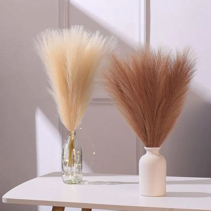 5/10Pcs Pampas Grass Reed Artificial Plant Hot Sale Home Outdoor Garden Wedding Bridal Bouquet DIY Festival Scrapbook Decoration