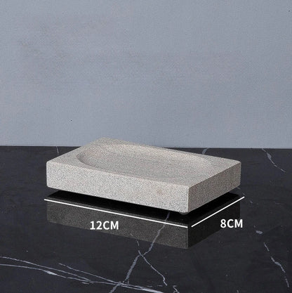 Nordic natural grey marble bathroom accessories Soap dispenser cotton swab jar tissue box soap dish tray bathroom decoration