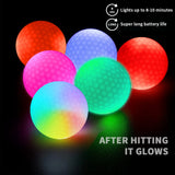 Caiton Night Glow Golf Balls – Set of 6 High-Visibility, Impact-Activated Balls for Nighttime Play, Perfect Gift for Golf Lovers