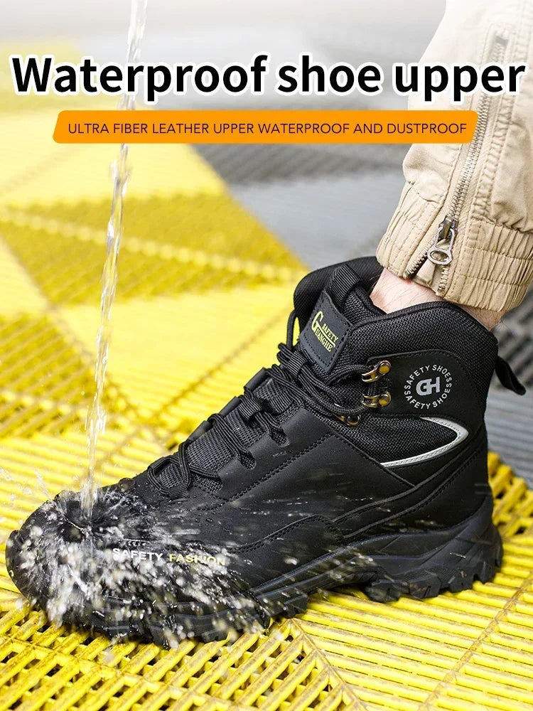 Waterproof Work Safety Boots Men Women Indestructible Anti smash Anti Puncture Work Shoes Protective Men Safety Shoes