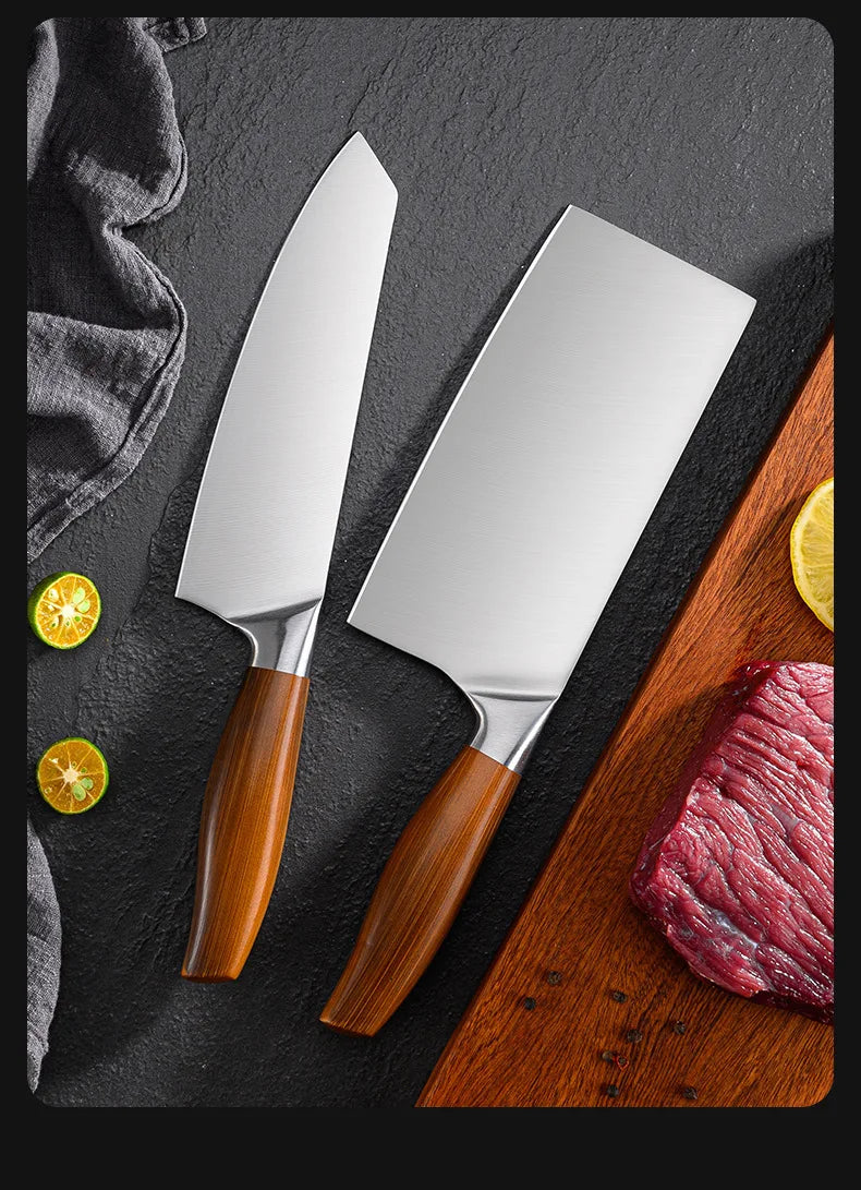 Kitchen Knife Stainless Steel Slicing Cleaver Japanese Chef Fish Cutting Vegetables Meat Cooking Knives Set Tools Kitchen Knives