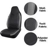 High Back Air Mesh Fabric Car Seat Covers Sporty Design Airbag Compatible Fit For Most Car Suv Truck Van Seat Cushion
