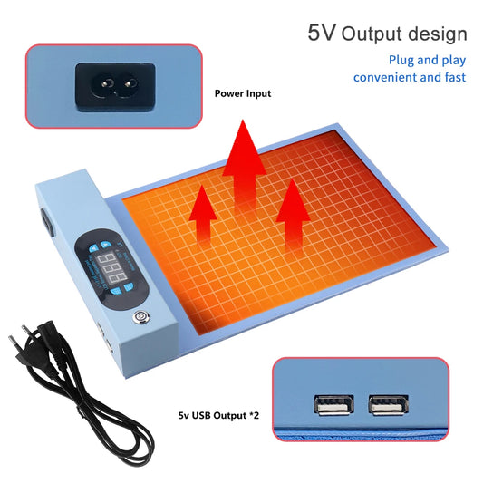 Separador de pantalla LCD LF-918E, separador de pantalla azul, almohadilla calefactora para iPhone, iPad de 14 pulgadas, herramienta CPB, almohadilla calefactora