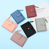 Cute Fashion PU Leather Mini Coin Purse Women Solid Color Credit Card Holder Bags Small Wallet Money Bag Purse Card Holder