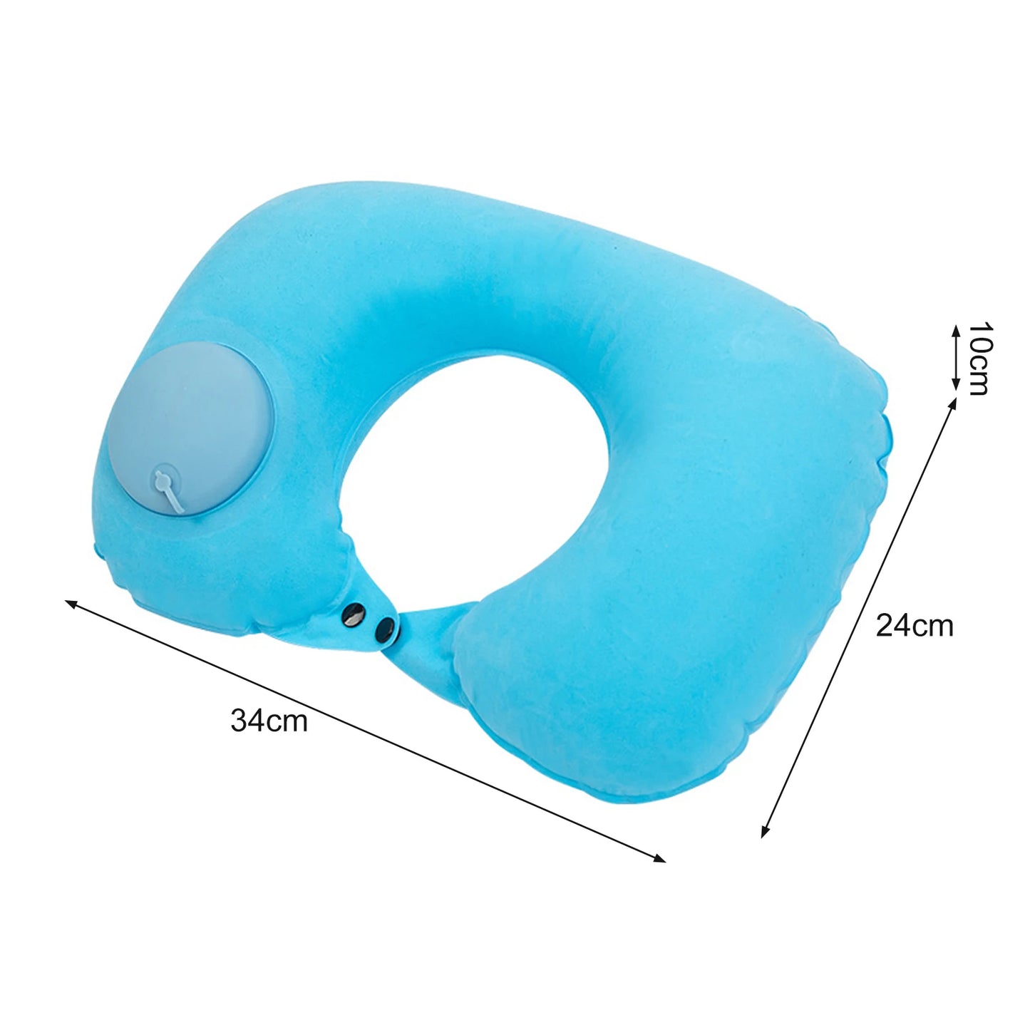 Almohada de cuello en forma de U, inflable, para aliviar la fatiga, para viajes, reposacabezas de vuelo, cojín para dormir en forma de U para avión.