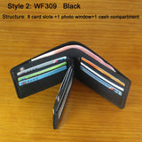 Luxury Handmade 100% Genuine Leather Men Wallet Purse Short Money Clip with Coin Pocket Male Money Bag Multi-Card Wallet Vintage
