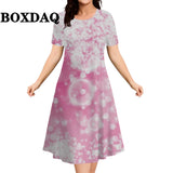 Fashion Elegant Women‘S Dresses Woman Party Dress Gradient Polka Dot O-Neck Plus Size Vacation Casual A-Line Clothes Trend 2026