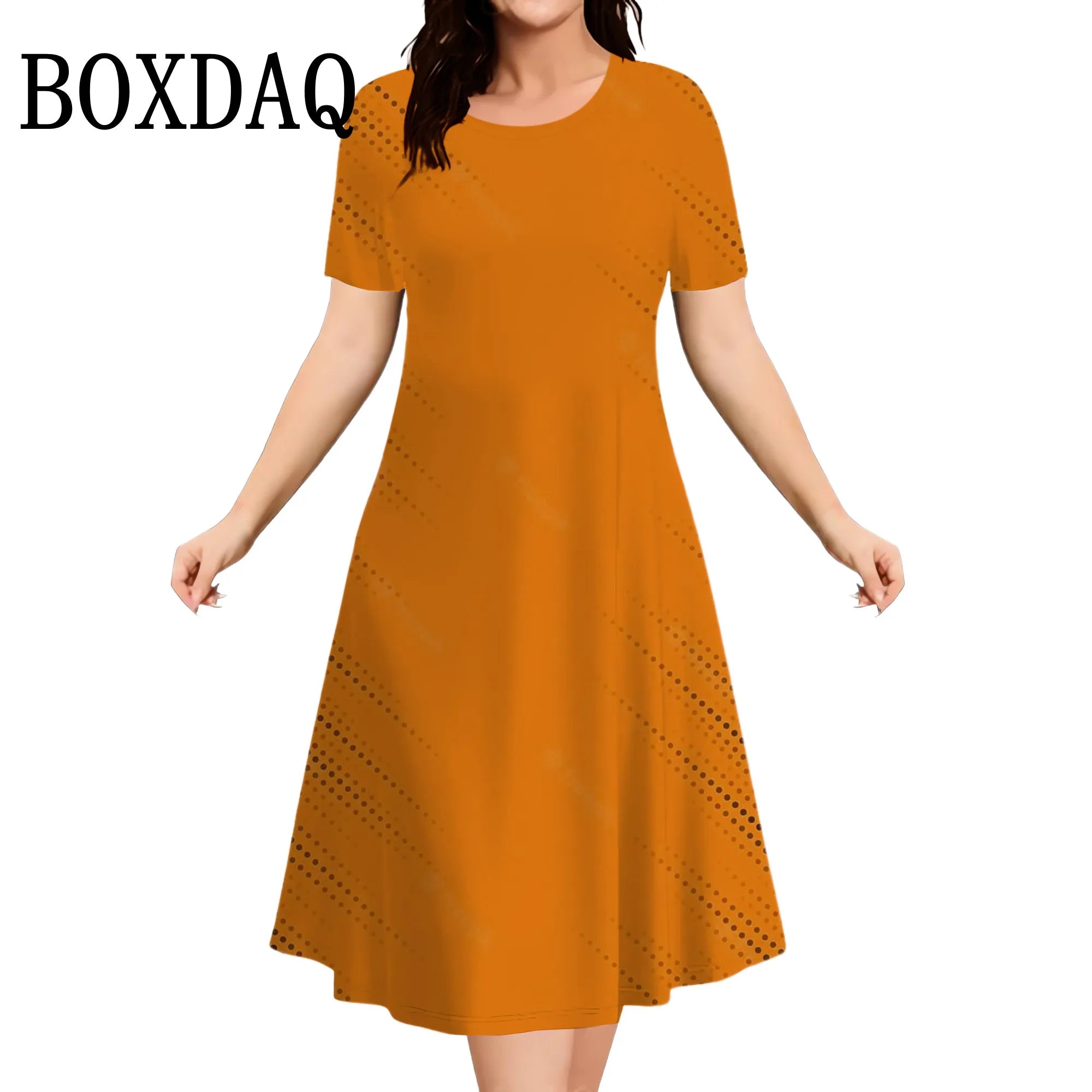 Summer Women's Polka Dot Printed Dresses Casual Fashion Plus Size Short Sleeve Dress Loose Big Sizes Women Party Mini Dress 2025
