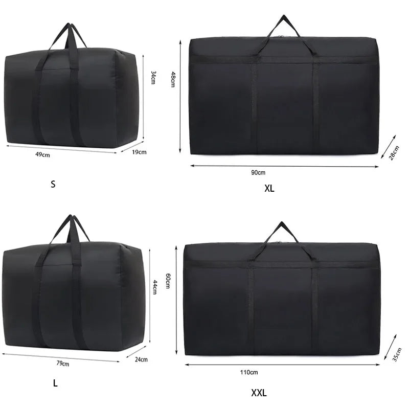 Super Large Capacity Travel Duffel Bag Foldable Luggage Travel Bag Waterproof Polyester Organizer Cloth Quilt Storage Bag