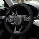 Elastic Elastic Steering Wheel Cover, Warm in Winter, Cool in Summer, Universal 15 Inches (About 38.1 Cm), Microfiber Breathable