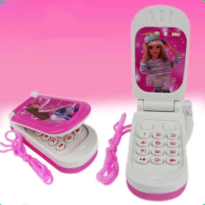 Teléfono móvil luminiscente con tapa clásica nostálgica para niños, música electrónica, juguete interactivo para padres e hijos, regalo navideño