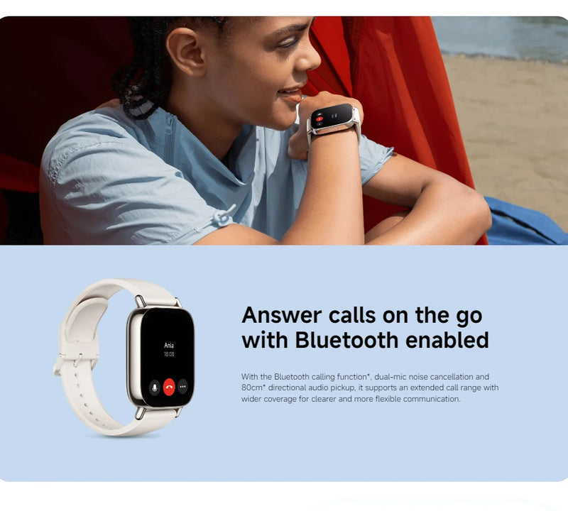 Global Version Xiaomi Redmi Watch 5 Lite 1.96'' AMOLED display 18-Day Battery life Built-in GNSS 5ATM Bluetooth® calling