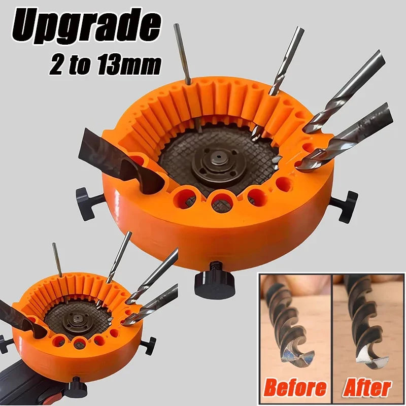 Upgrade 118 Degree Angle Grinder Drill Bit Sharpener Power Drill Bit Grinding Tool for 2 to 13mm Drill Bits