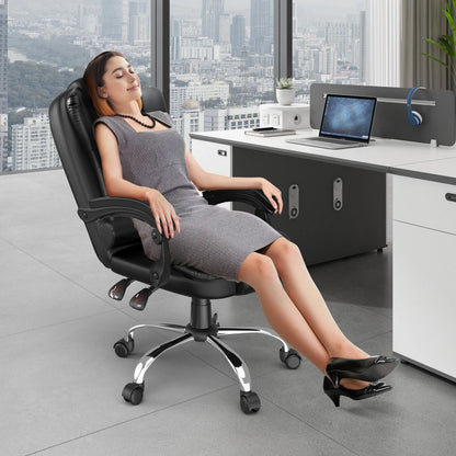 Naspaluro Ergonomic Office Chair Desk Chair with High Backrest PU Leather Swivel Chair Deck Chair Gaming Chair for Office Home