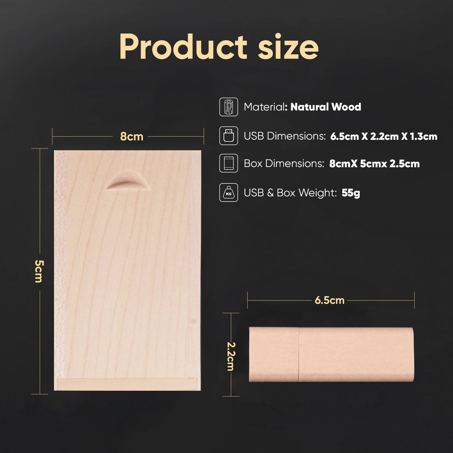 Wooden USB Flash Drive 10PCS/LOT Pen Drive 4GB 8GB 16G 128G Wedding Gift Memory Stick Box U Disk Free Custom LOGO Pen drive 64gb