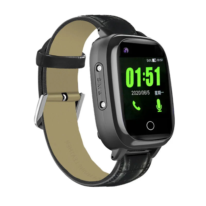 Smart Watch for Elderly Fall Detection GPS Positioning 4G SIM Card SOS Phone Call Heart Rate T