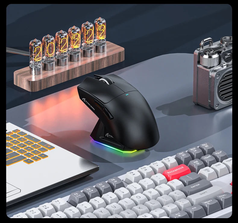 Attack Shark X11 Wireless Mouse Paw3311 22000DPI Buletooth Three Mode Rgb Charging Dock Lightweight Game E-Sports Mouse Laptop