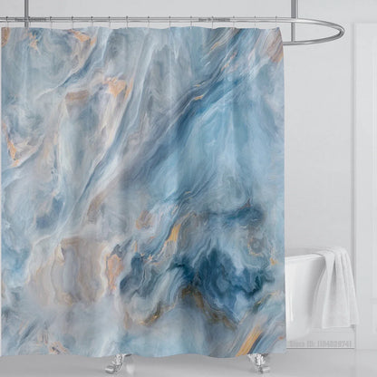 Marble Waterproof Shower Curtain Waterproof Shower Curtain for Bathroom Decor Printed Washable Shower Curtain with Hooks