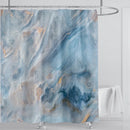 Cortina de ducha impermeable de mármol, cortina de ducha impermeable para decoración de baño, cortina de ducha impresa, lavable, con ganchos