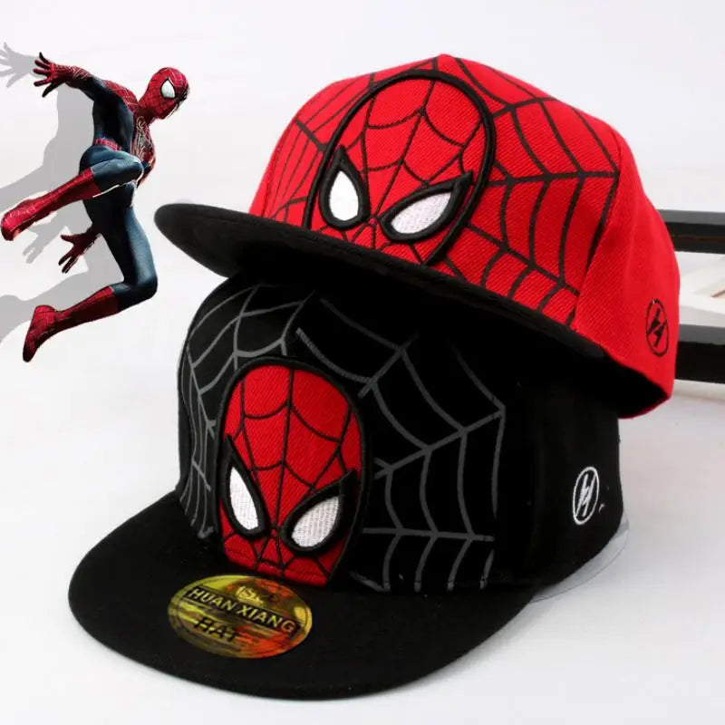 Anime Cartoon Spiderman Hats for Kids Toddler Baby Baseball Cap Spring Summer Children's Snapback Hip Hop Adjustable Caps