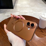 For Magsafe Silicone Matte Bumper Case For iPhone 16E 16 15 14 13 12 11 Pro X XS XR Max 8 7 Plus SE Magnetic Lens Protect Cover