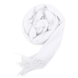 Classic Solid Colors Scarves Men Cashmere Soft Knitted Striped Scarf Long Tassel Neck Warmer Men'S Winter Scarf 2023 New
