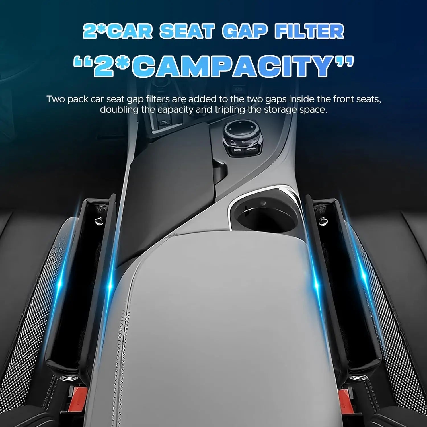 Leather Car Seat Gap Organizer Multifunctional Vehicle Storage Box Creative Interior Decoration Carriage Gap Placement Box