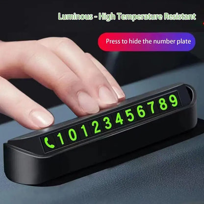 Tarjeta de número de teléfono para estacionamiento temporal, señal de stop nocturna, accesorio obligatorio, dispositivos de estacionamiento, parada de autos 