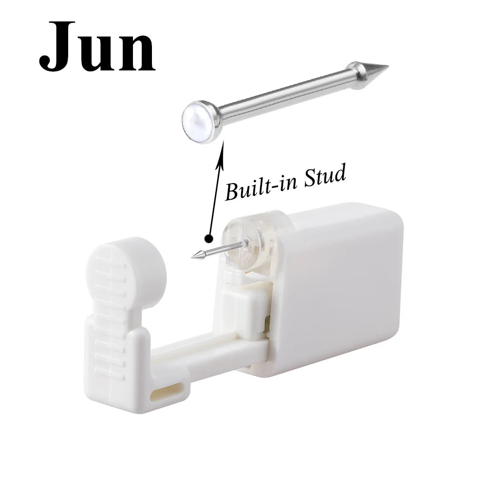 1 Unit Disposable Safe Sterile Piercing Unit For CZ Nose Studs Piercing Gun Piercer Tool Machine Kit Earring Stud Body Jewelry