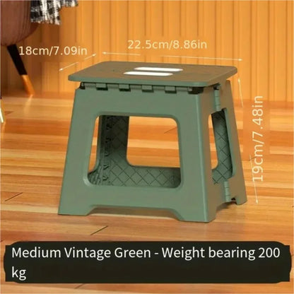 Portable Mini Outdoor Stool - Thickened Plastic Folding Chair and Mazar Bench for Adults and Children