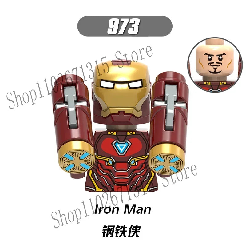 Marvel Avengers Superhero Building Blocks Iron Man Doctor Strange Hulk Thanos Spider-Man Venom Hawkeye Bricks Toys