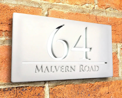 Custom Laser Cut 28/40/45cm Acrylic Modern 3D Floating House Number Sign Outdoor Street Name Waterproof Plate Matte Black White