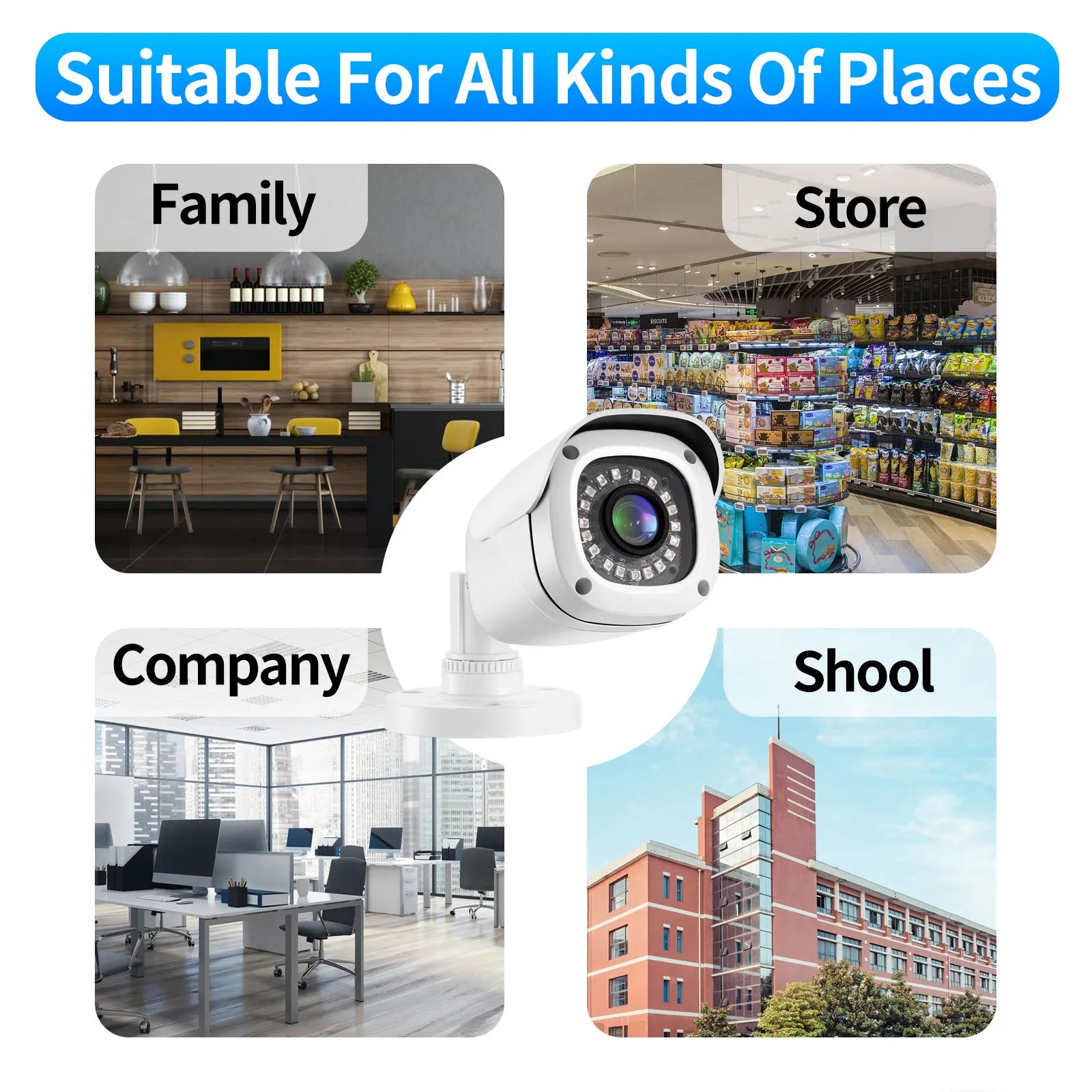 Gadinan HD 720P 1080P 5MP AHD Camera Home Wired Surveillance Infrared Night Vision Bullet Outdoor BNC CCTV Security Camera
