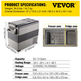 SucceBuy 20L 22L 35L 45L 55L Car Refrigerator Mini Fridge Freezer Portable Compressor Cooler 12/24V DC 110-240V Ice Box