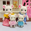 Dollhouse Miniatures Pretend Play for Girl, Easter Bunny, Family Forest Animals, Rabbit, Bear, Reindeer, Accessories Gift, 1:12 Scale 