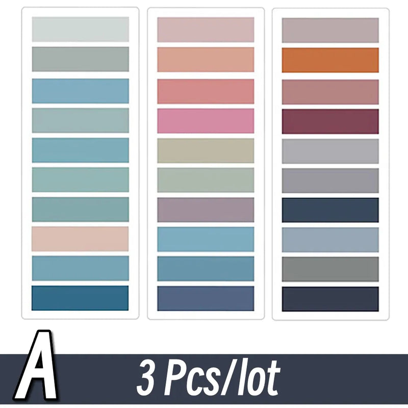 2400S Transparent Colorful Index Creative Memo Pads Office School Stationery Self-Adhesive Stickers Sticky Note Pads