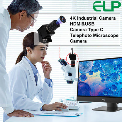 ELP 4K HDMI Camera H.264 Video Conference USB Camera with 2.8-12mm Manual Zoom Lens IMX415 Industrial CCTV Camera for Windows
