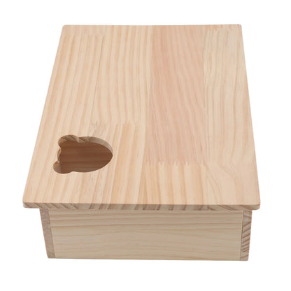 Hamster House Log Movable Roof Stable 6 Bedrooms Pet Hideout House for Hamsters Chinchillas Golden Bears Sleeping and Moving