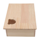 Hamster House Log Movable Roof Stable 6 Bedrooms Pet Hideout House for Hamsters Chinchillas Golden Bears Sleeping and Moving