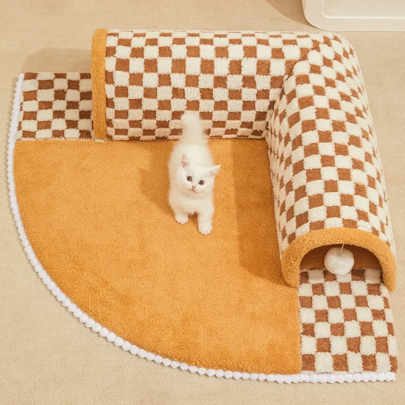 Cama tipo túnel para gatos, cesta para perros y gatitos, casa bonita, alfombra para el hogar, productos para perreras para mascotas, puede jugar 