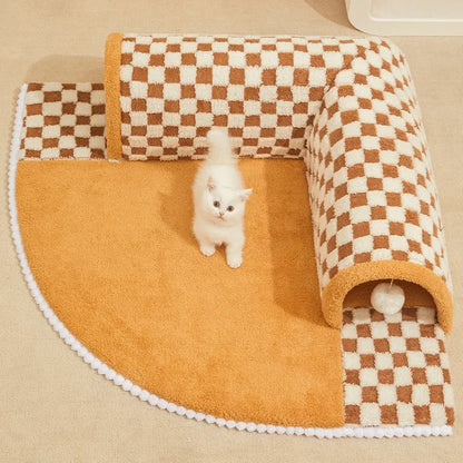 Cama tipo túnel para gatos, cesta para perros y gatitos, casa bonita, alfombra para el hogar, productos para perreras para mascotas, puede jugar 
