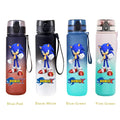 650ML Sonic Hedgehog Sport Water Bottle Large Capacity Cartoon Portable Plastic Water Bottle Drinking Cup Student Birthday Gifts