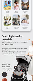 Baby Stroller High Landscape Portable Ultra-lightweight Newborn Travel Shock-absorbing Stroller newborn rocker For 0-4 Year Old