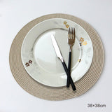 Round Placemats Set, Braided Circle Place Mat, Washable Table Mats for Kitchen Dining Table, Mixed Color Non-Slip Place Mats