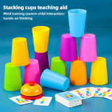 Kids Speed Training Toys Stack Cup Battle Table Game Indoor Family Party Game Toys Color Cognition Logic Training Classic Game