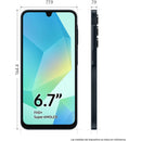 Samsung galaxy a16 128gb - sm-a165f/ds, 4g dual sim smartphone, 6.7" hd+ infinity-v screen, 50mp + 5mp + 2mp triple camera, 13mp selfie, octa-core processor, 4gb ram, 5000mah battery with fast charge, european version