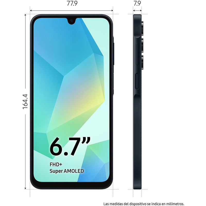 Samsung galaxy a16 128gb - sm-a165f/ds, 4g dual sim smartphone, 6.7" hd+ infinity-v screen, 50mp + 5mp + 2mp triple camera, 13mp selfie, octa-core processor, 4gb ram, 5000mah battery with fast charge, european version