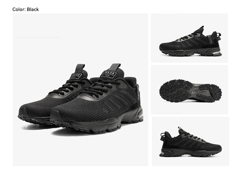 Baasploa Professional Running Shoes For Men Lightweight Men's Designer Mesh Sneakers Lace-Up Male Outdoor Sports Tennis Shoe